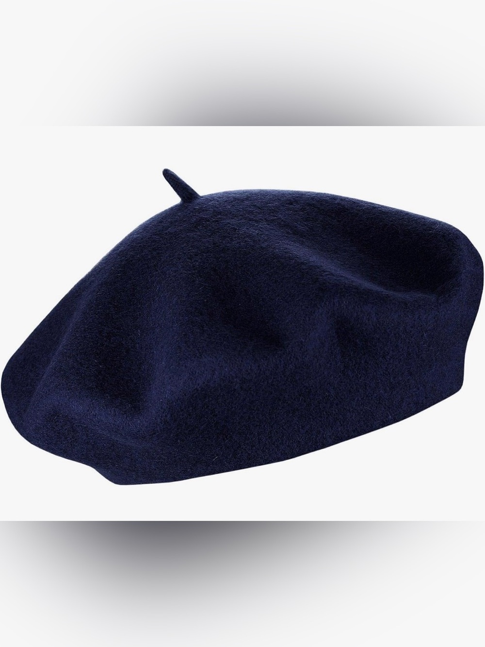 NYFASHION101 Exclusive Navy Wool Beret